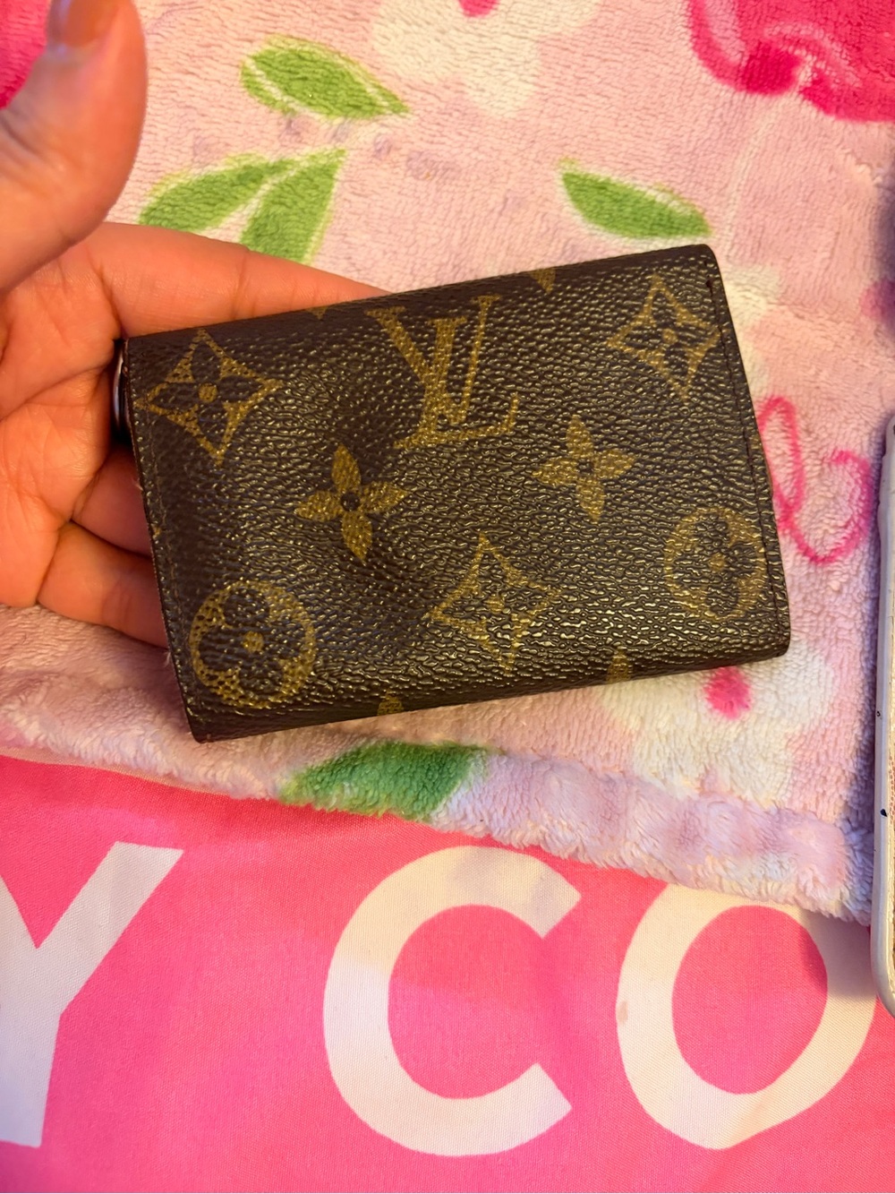 Louis Vuitton Monogram Card & Key Holder in Brown and Gold